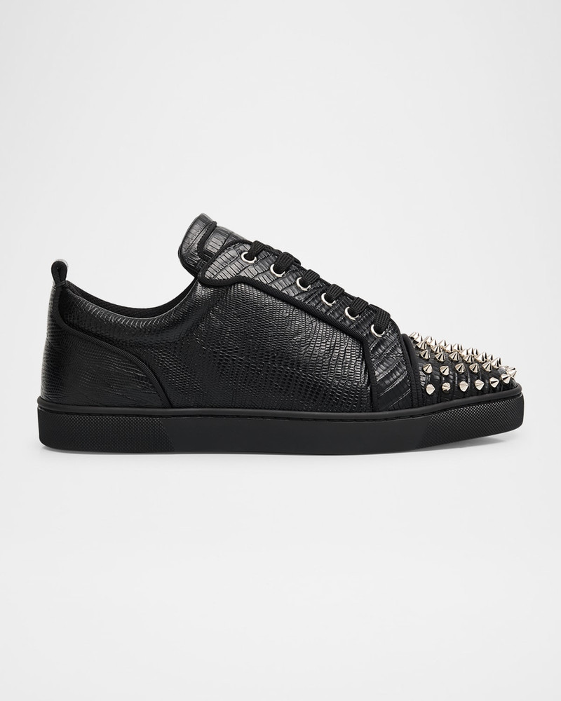 Men's Louis Junior Spikes Lizard-Effect Leather Sneakers 1