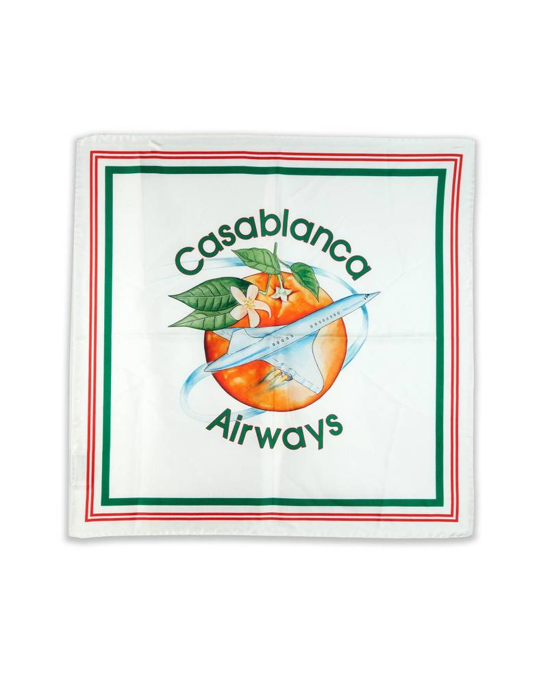 Orbit Au Tour De L'Orange Silk Scarf 1