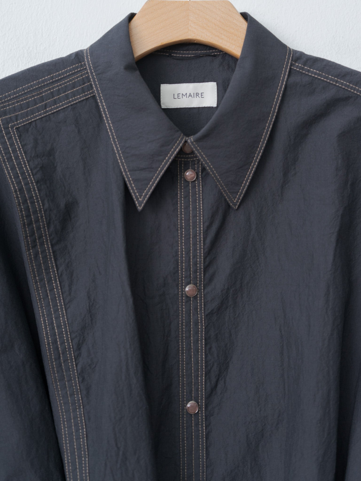 Asymmetrical Shirt Dress - Charcoal - 9