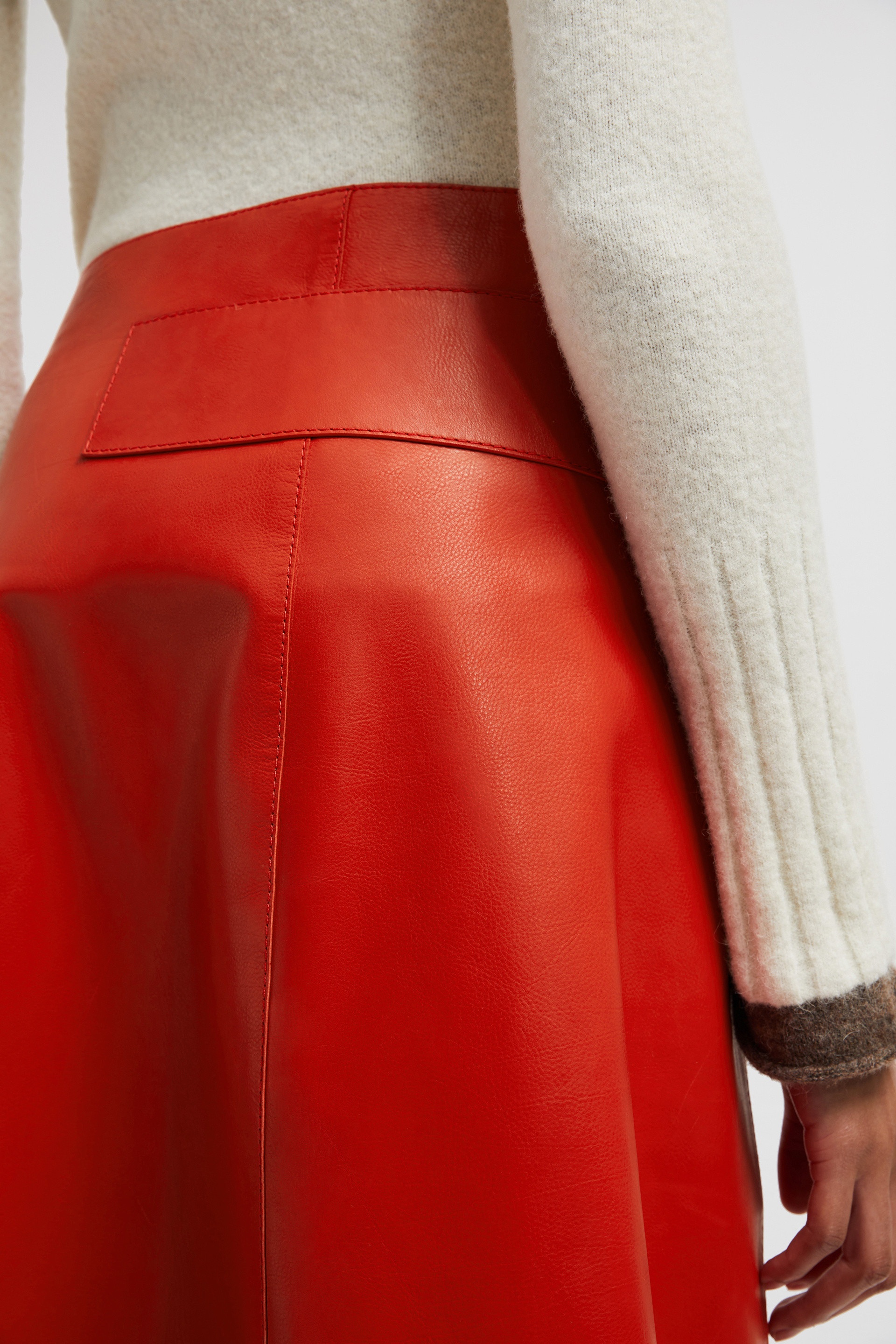 Leather Midi Skirt - 6
