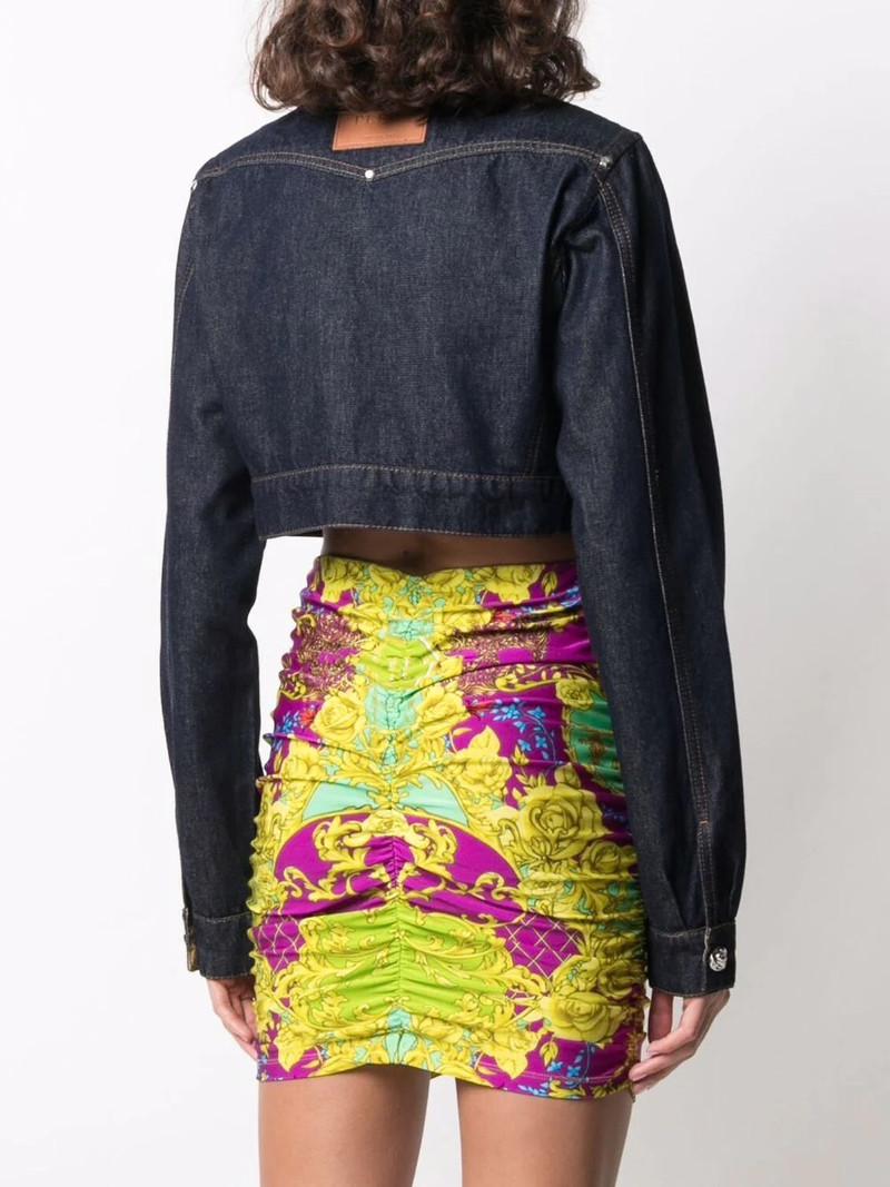 Chains cropped denim jacket 4