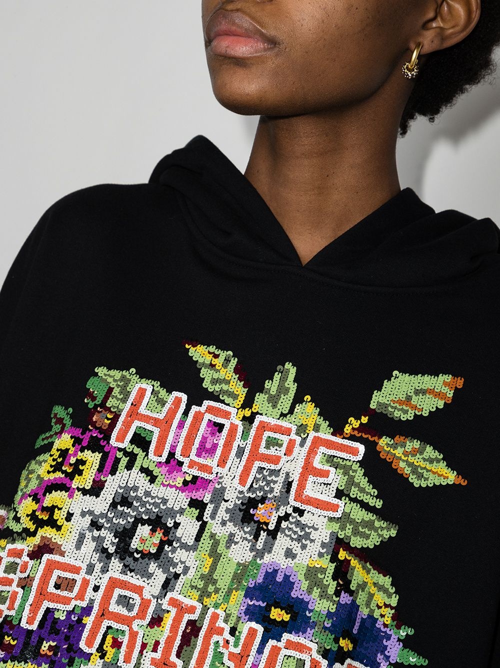 Hope Spring Eternal sequinned hoodie - 4