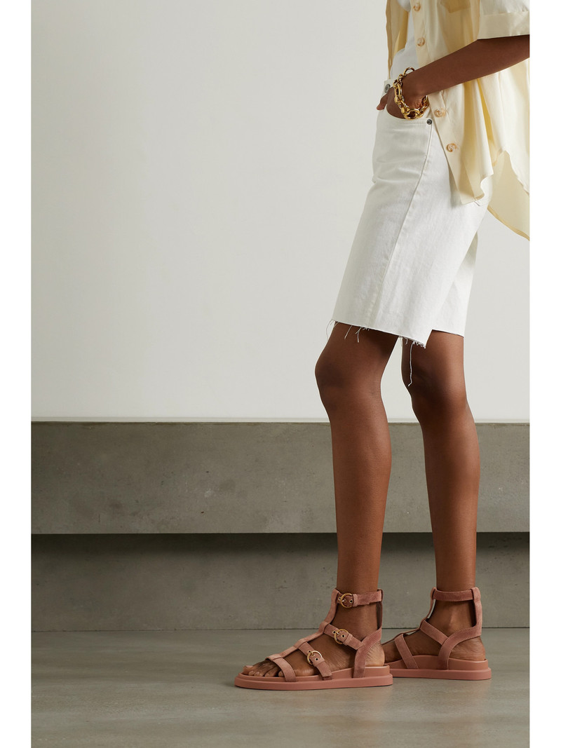 Gianvito Rossi Arena Suede Sandals outlook