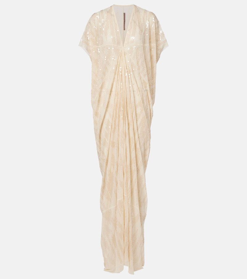 Lilies gathered sequined tulle gown 1
