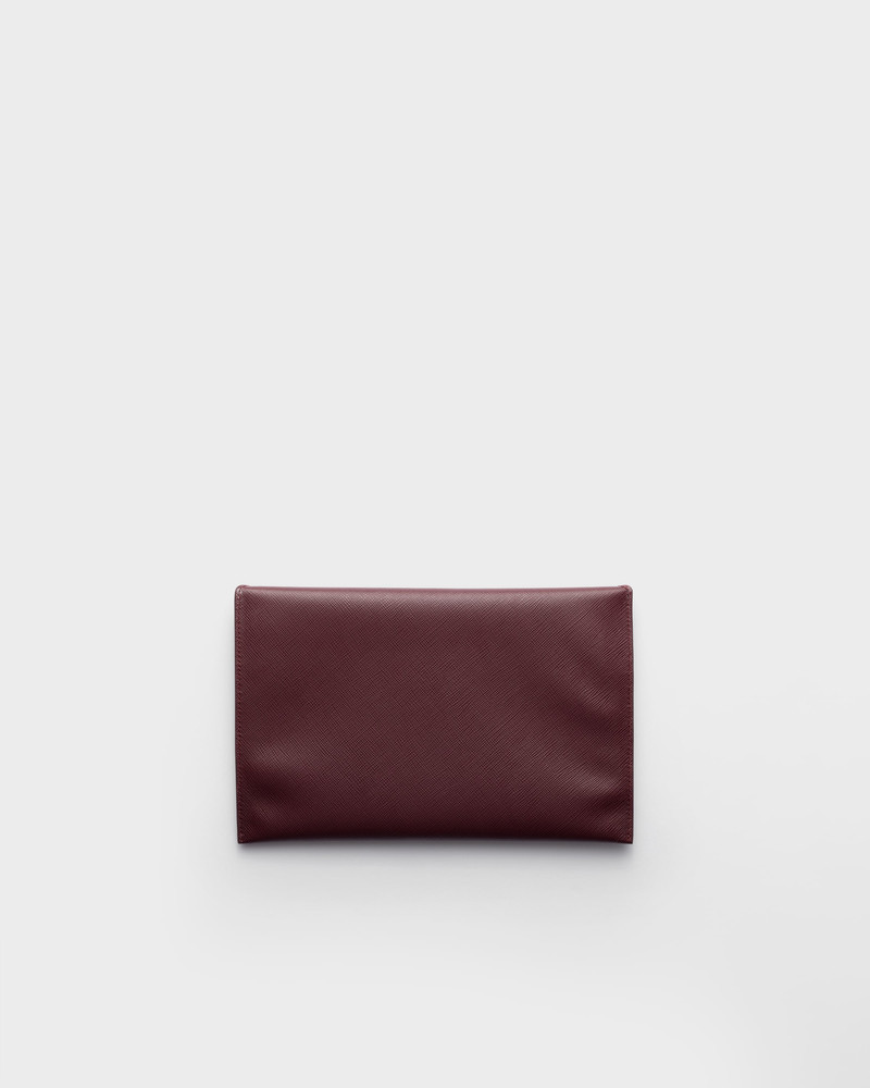 Saffiano leather envelope clutch 3