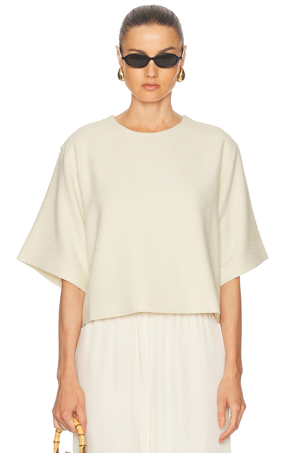 Woven Boucle Tee - 1