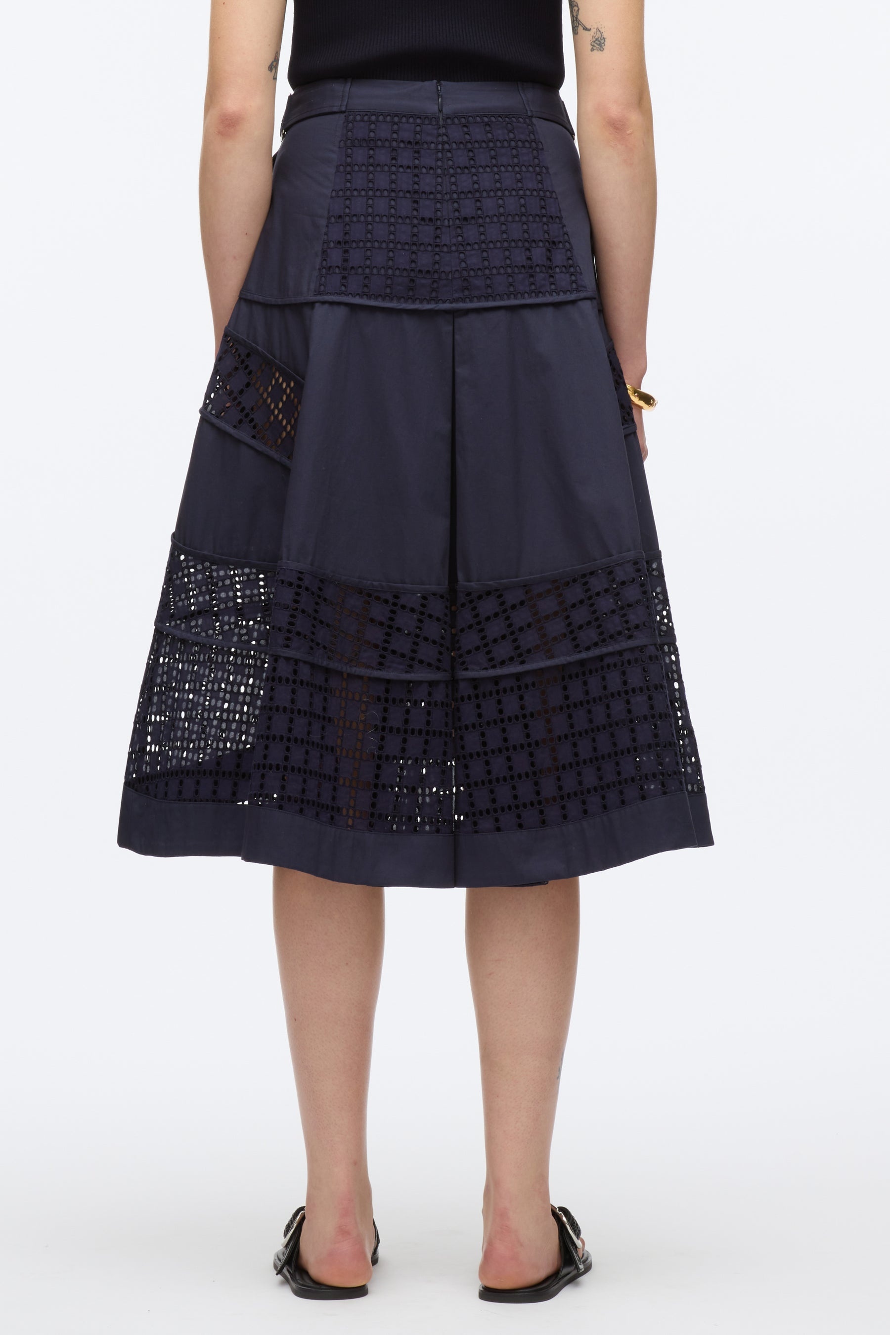 Broderie Anglaise Grid Skirt - 5
