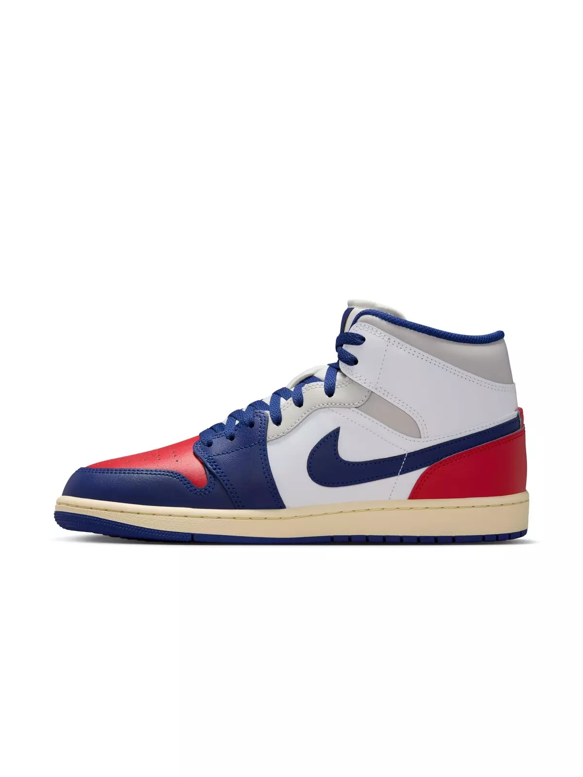 1 Mid "White/Deep Royal Blue/University Red" Men's Shoe - 4