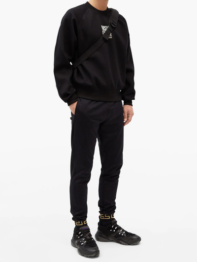 VERSACE Greek Key-cuffed jersey track pants outlook