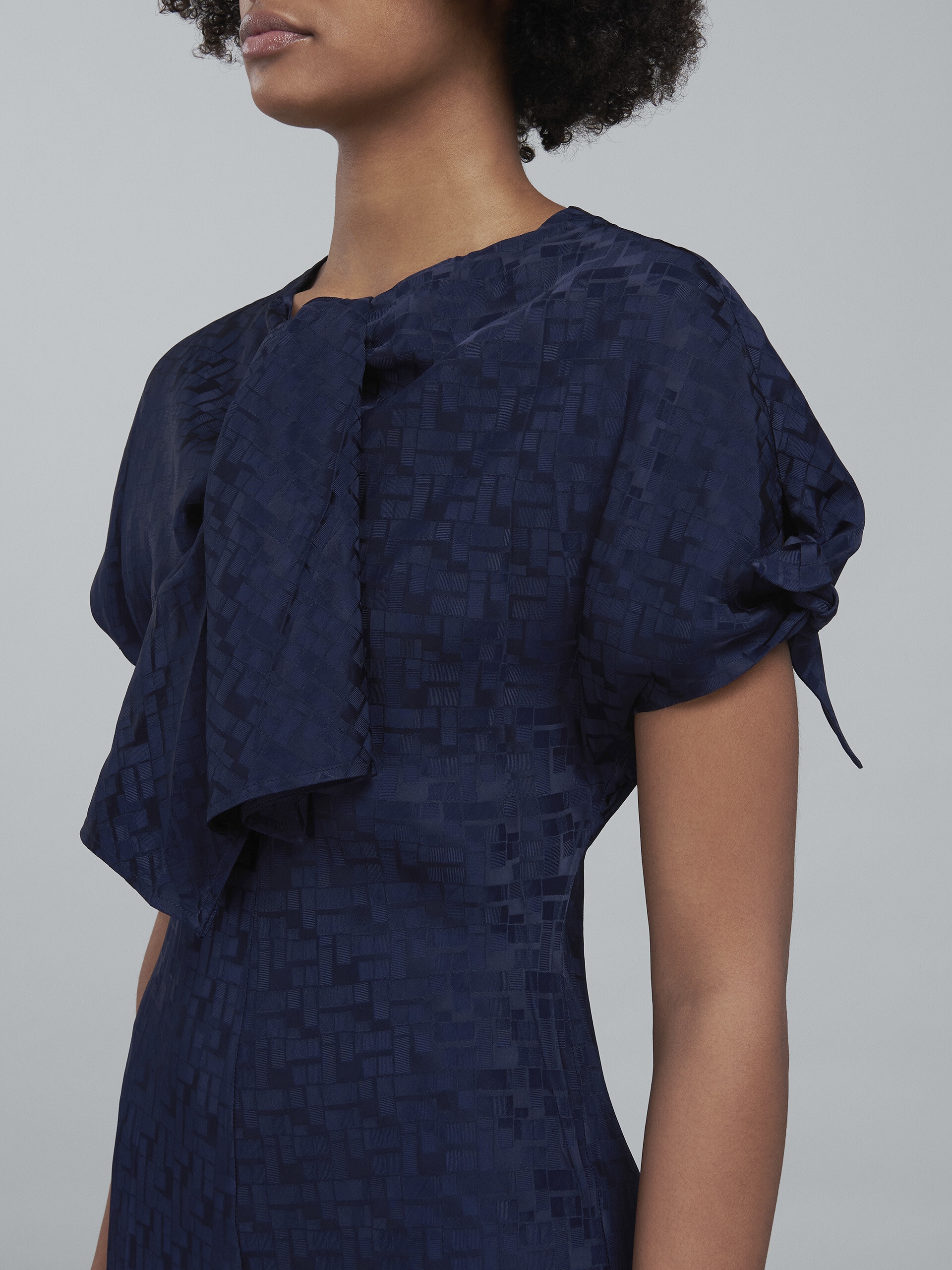 VISCOSE JACQUARD DRESS - 5
