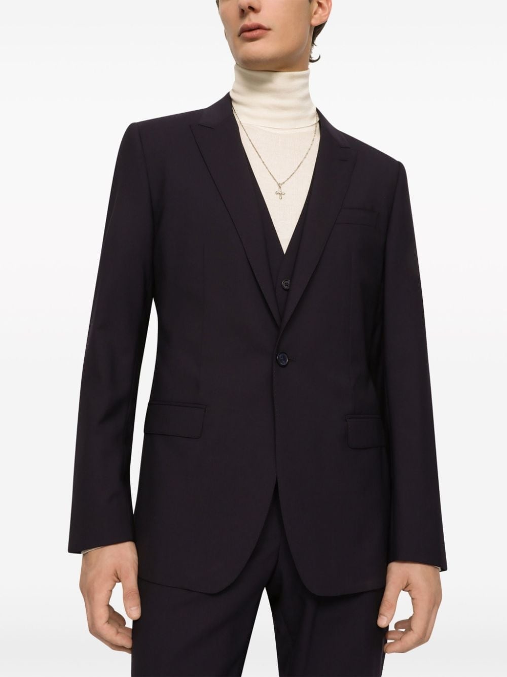 single-breasted virgin-wool blazer and waistcoat set - 3