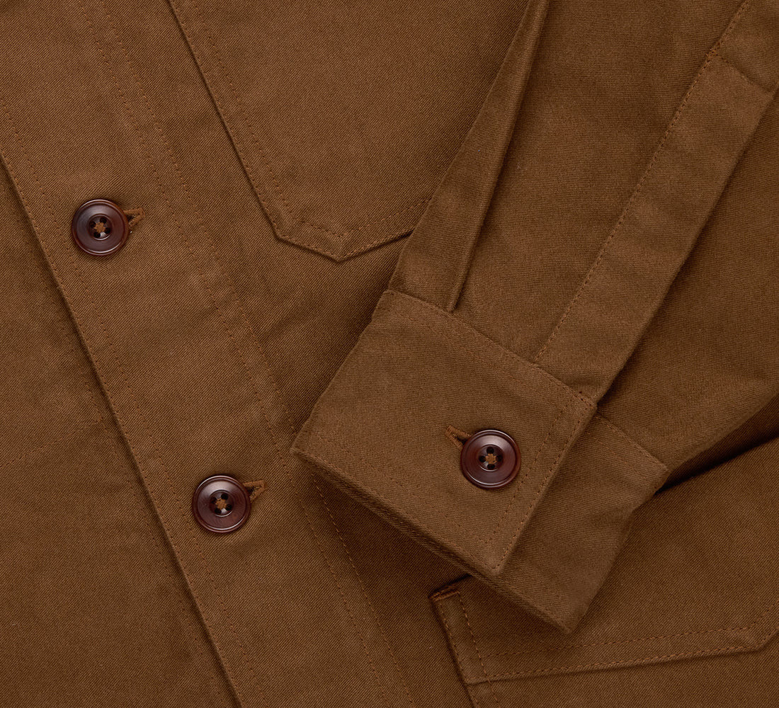 French Work Jacket - Brown Moleskin - 5