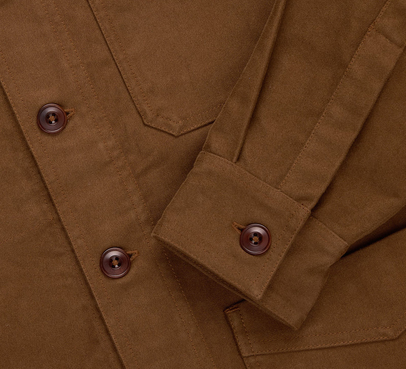 French Work Jacket - Brown Moleskin 5