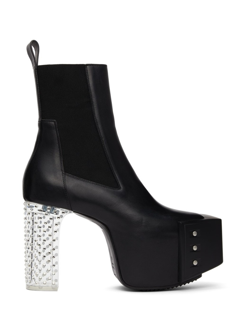 clear block-heel boots 1