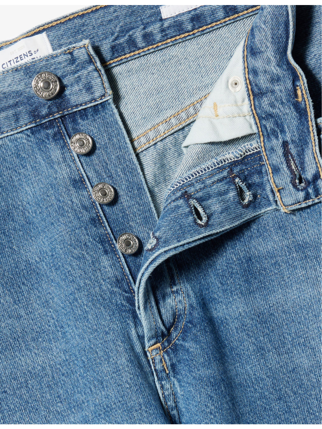 Annina wide-leg mid-rise recycled-denim jeans - 7