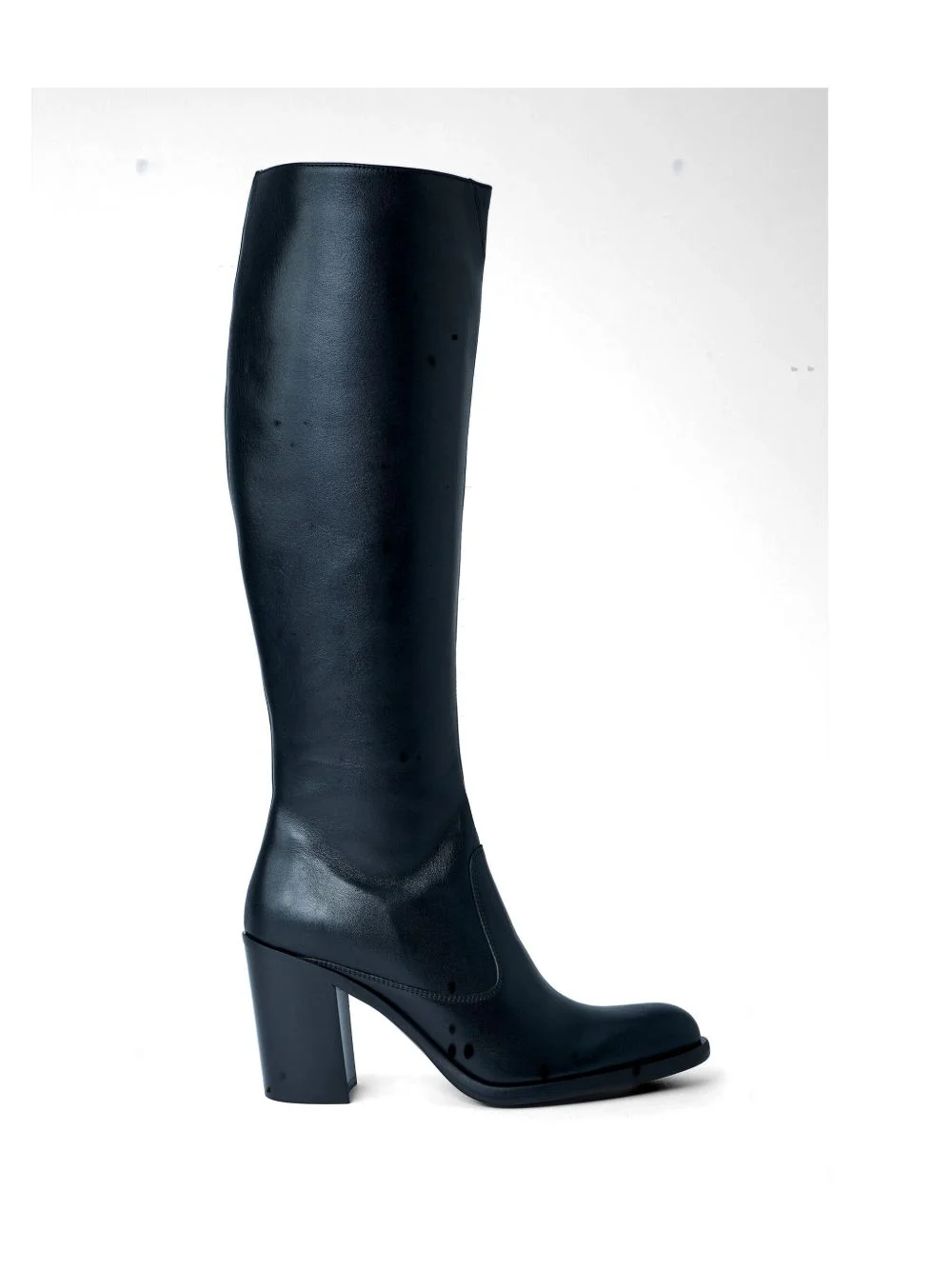 80mm leather knee-high boots - 1