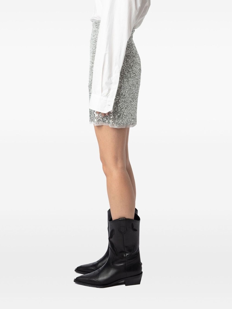 sequin-embellished midi skirt 4