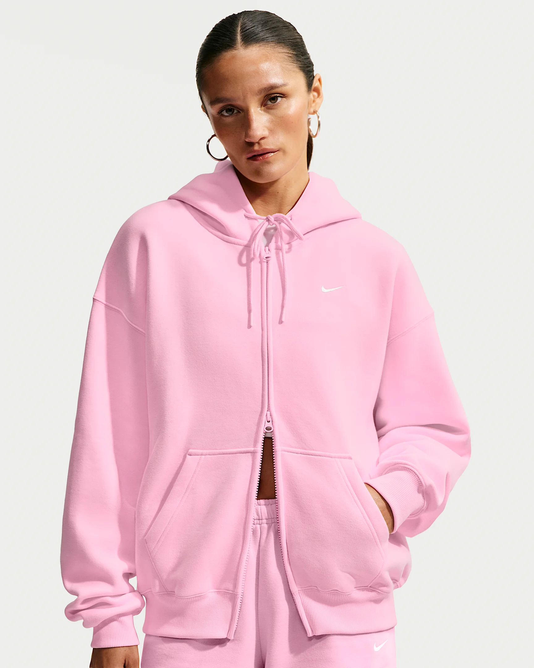 Nike Studio Fleece Medium Weight Women's Oversized Full-Zip Hoodie - 1