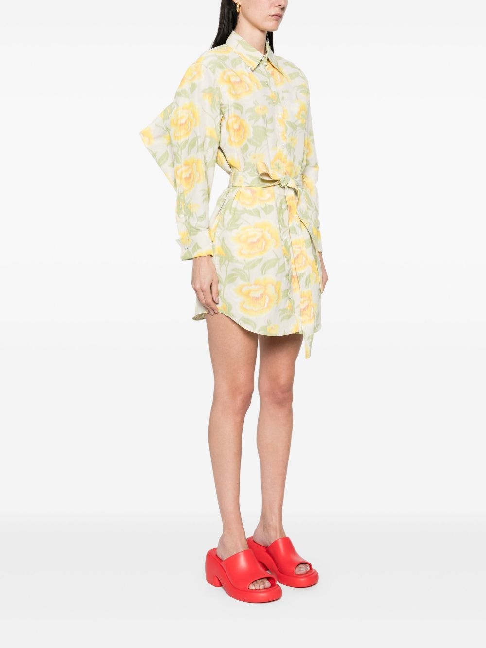 Peonies mini dress - 3