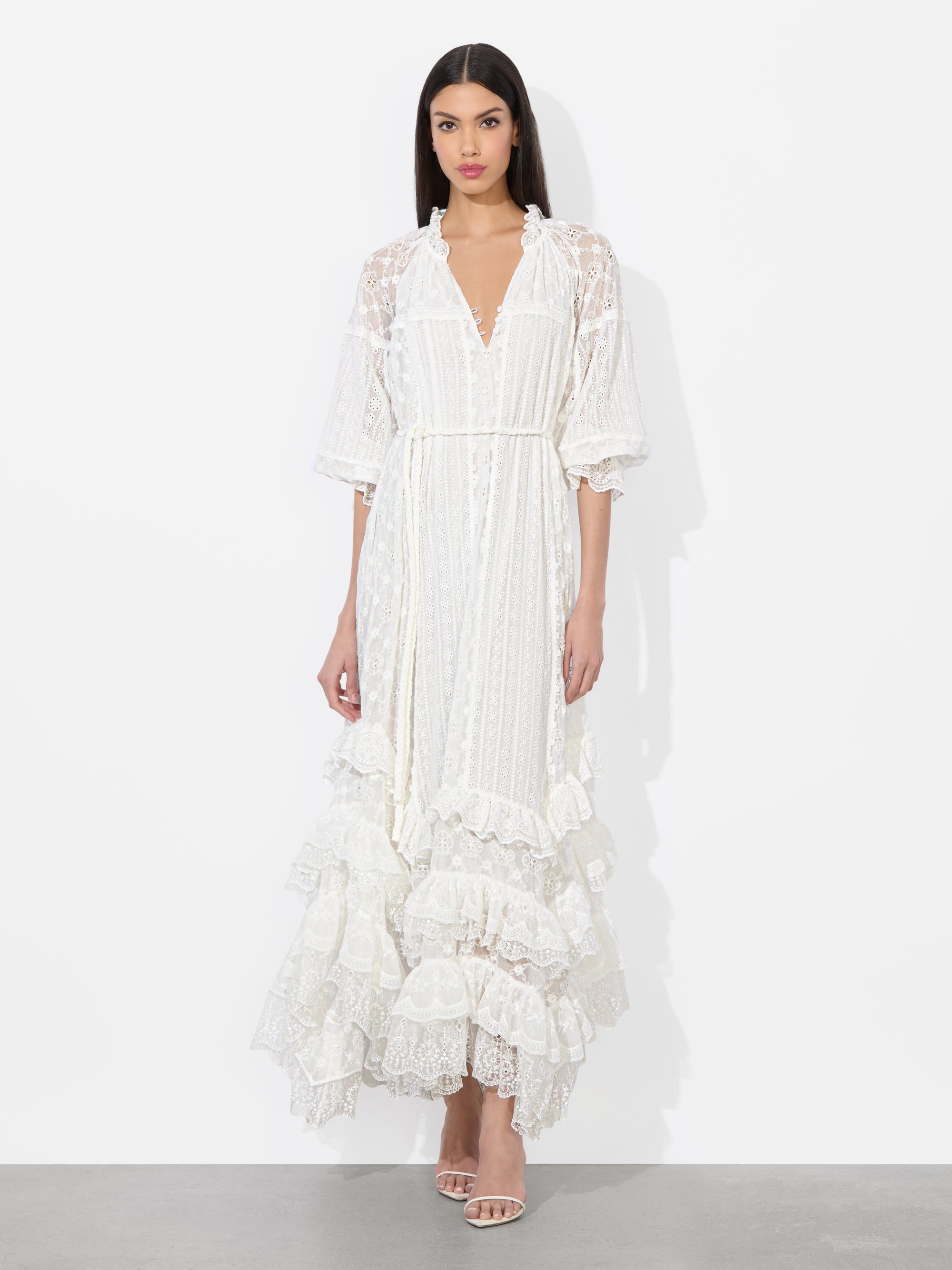ALYCEN EYELET MAXI DRESS - 5