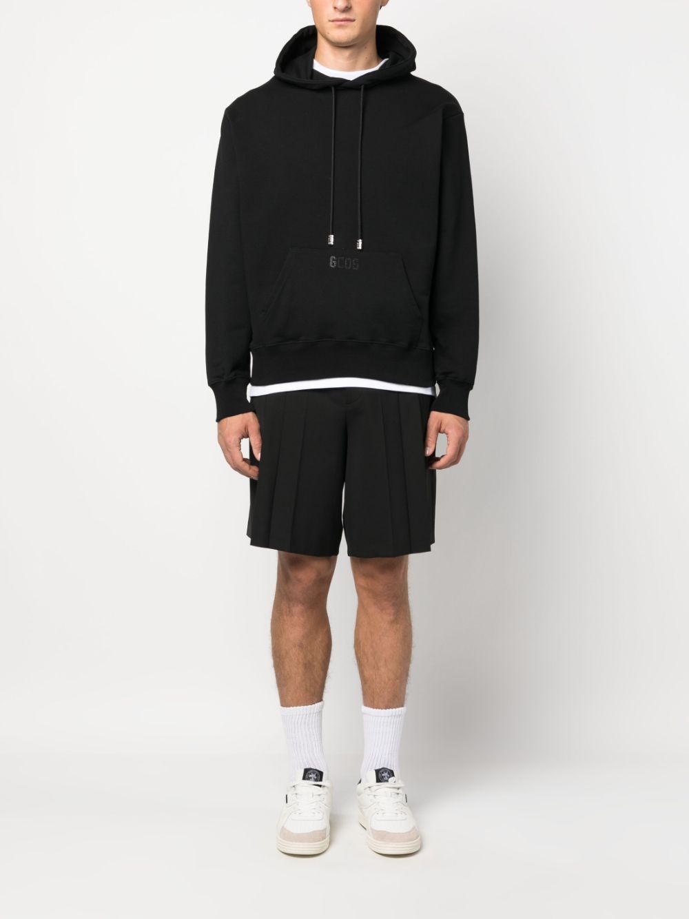 logo-detail drawstring hoodie - 2