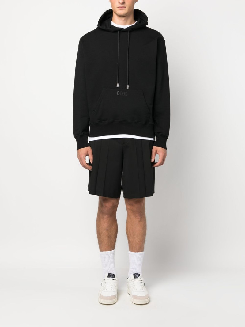 GCDS logo-detail drawstring hoodie outlook