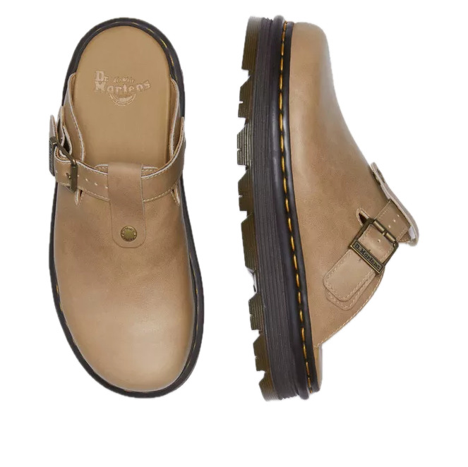 Dr. Martens Zebzag Leather Casual Slingback Platform Mules 'Porcelain Tan' 40684960 - 4