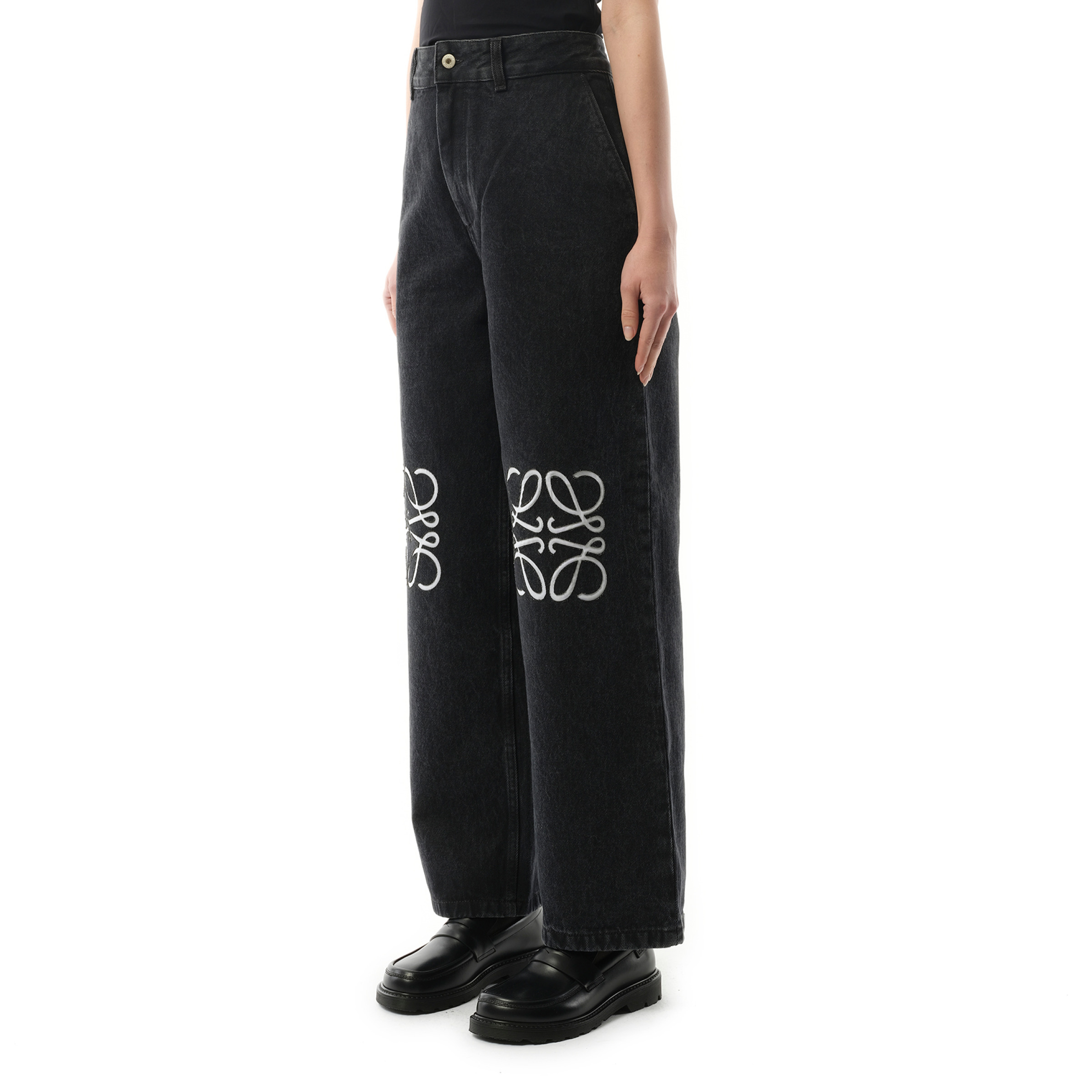 Anagram Baggy Jeans AF in Black - 5