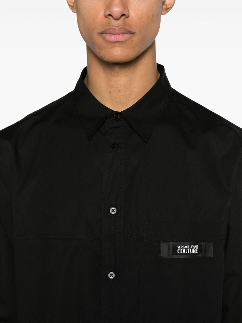 logo-patch cotton shirt 5