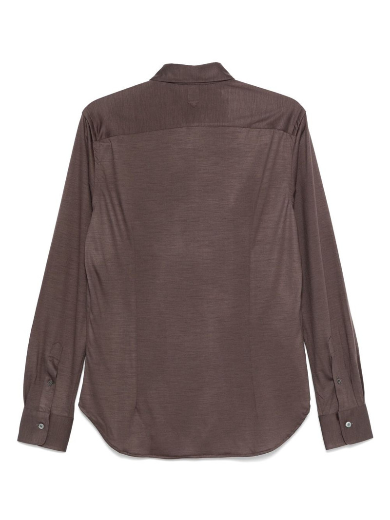 Canali long-sleeve wool shirt outlook