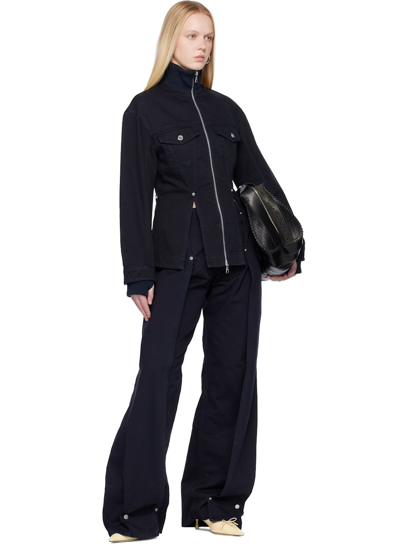Jean Paul Gaultier Navy 'The Slit' Denim Jacket outlook