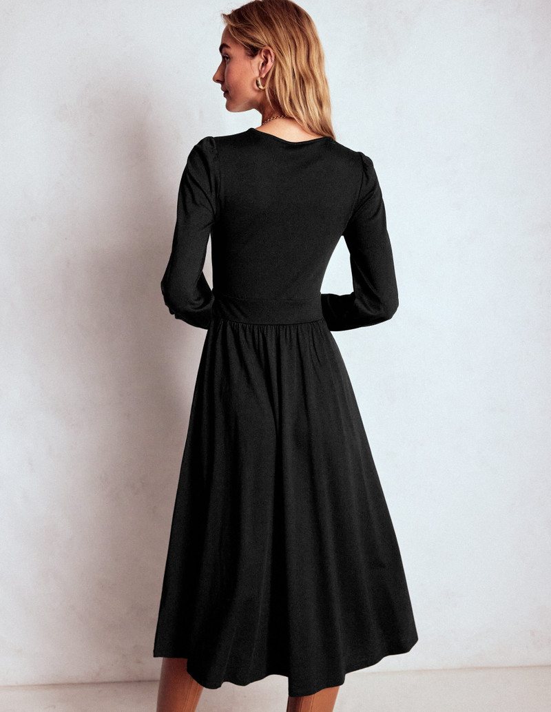 Alexandra Jersey Midi Dress-Black 4