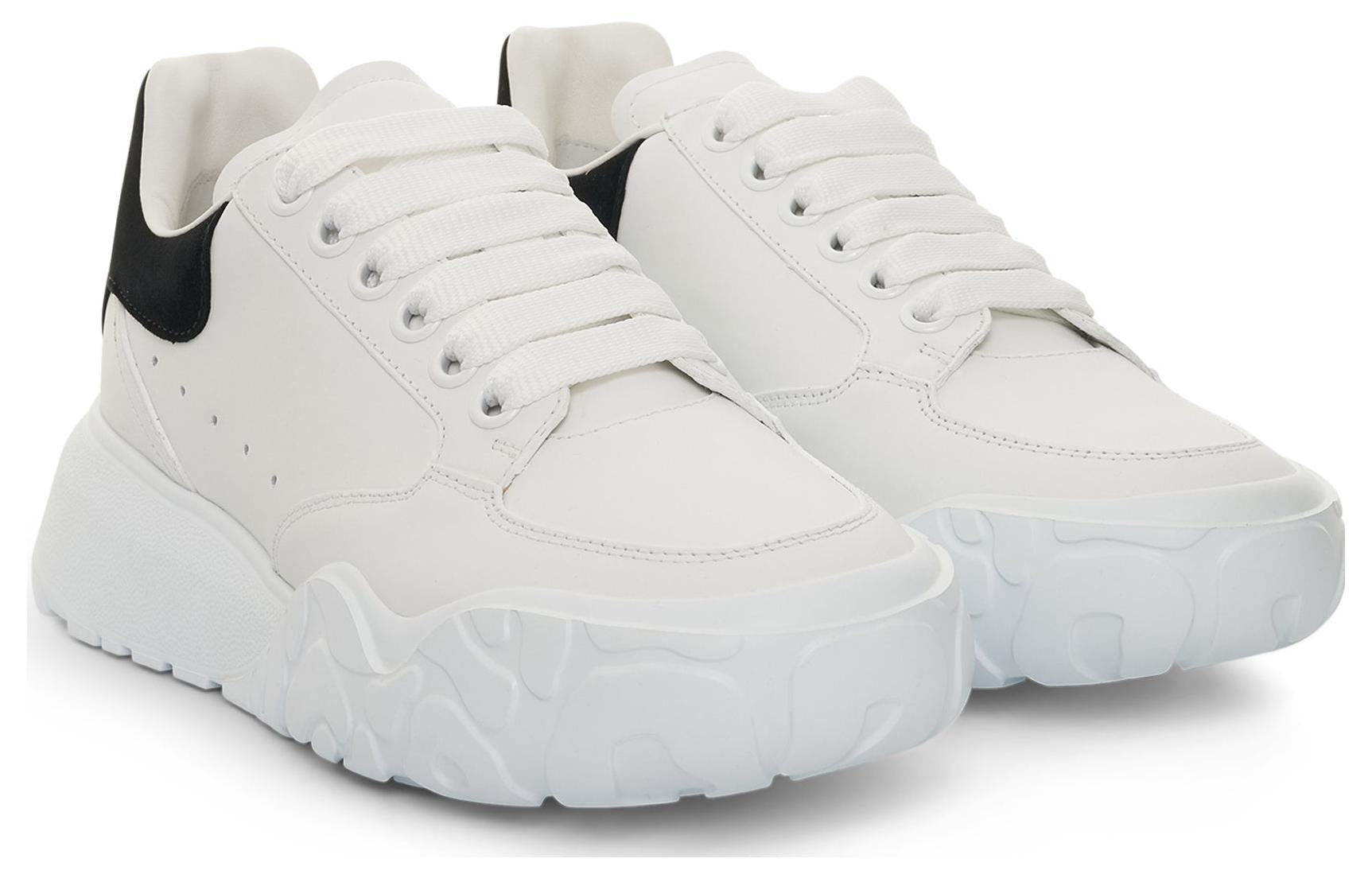 (WMNS) Alexander McQueen Oversized Court Trainer 'White Black' 633915WIA9A9061 - 3