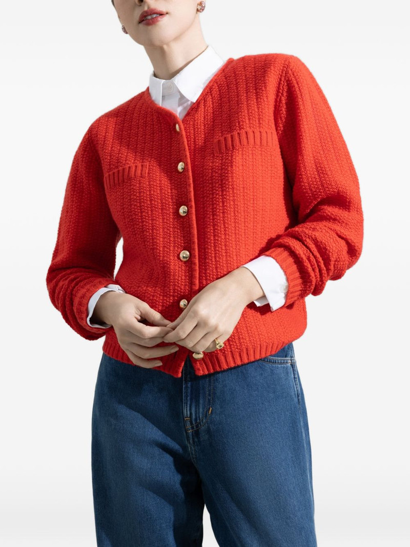 Allude ribbed-knit cardigan outlook