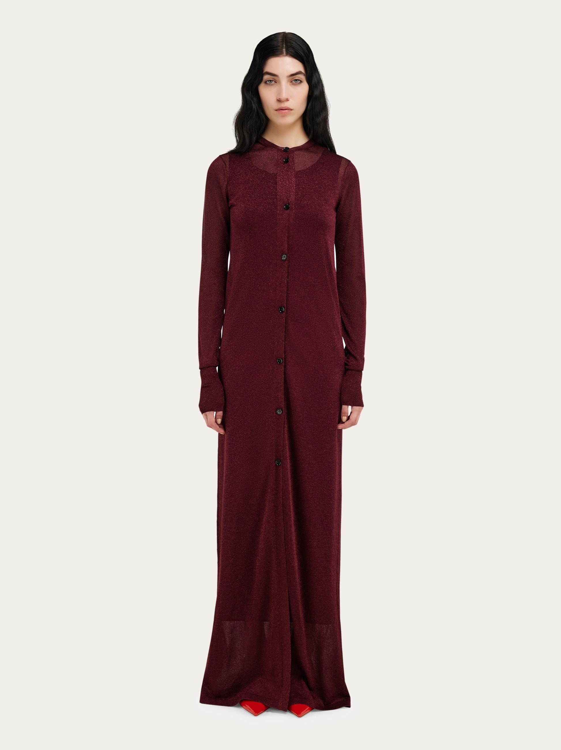 Lurex longline cardigan - 2