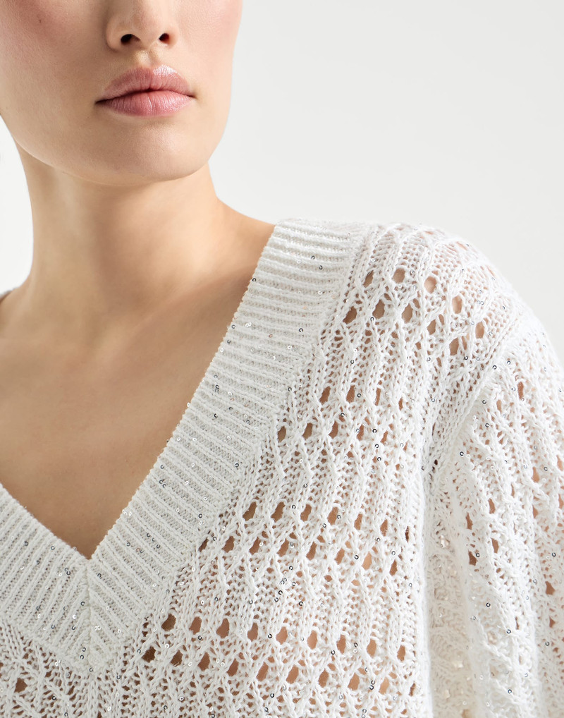 Linen dazzling braids sweater 4