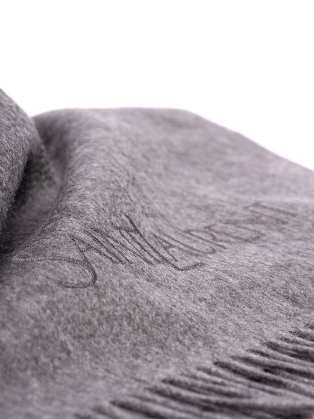 logo-embroidered scarf - 3