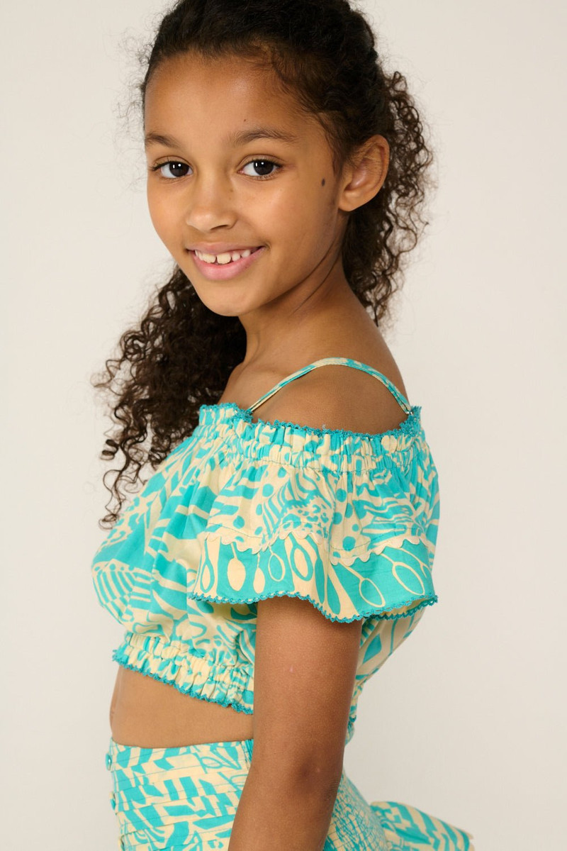 Poupette St Barth Top Donna for girls - Aqua Toucan outlook