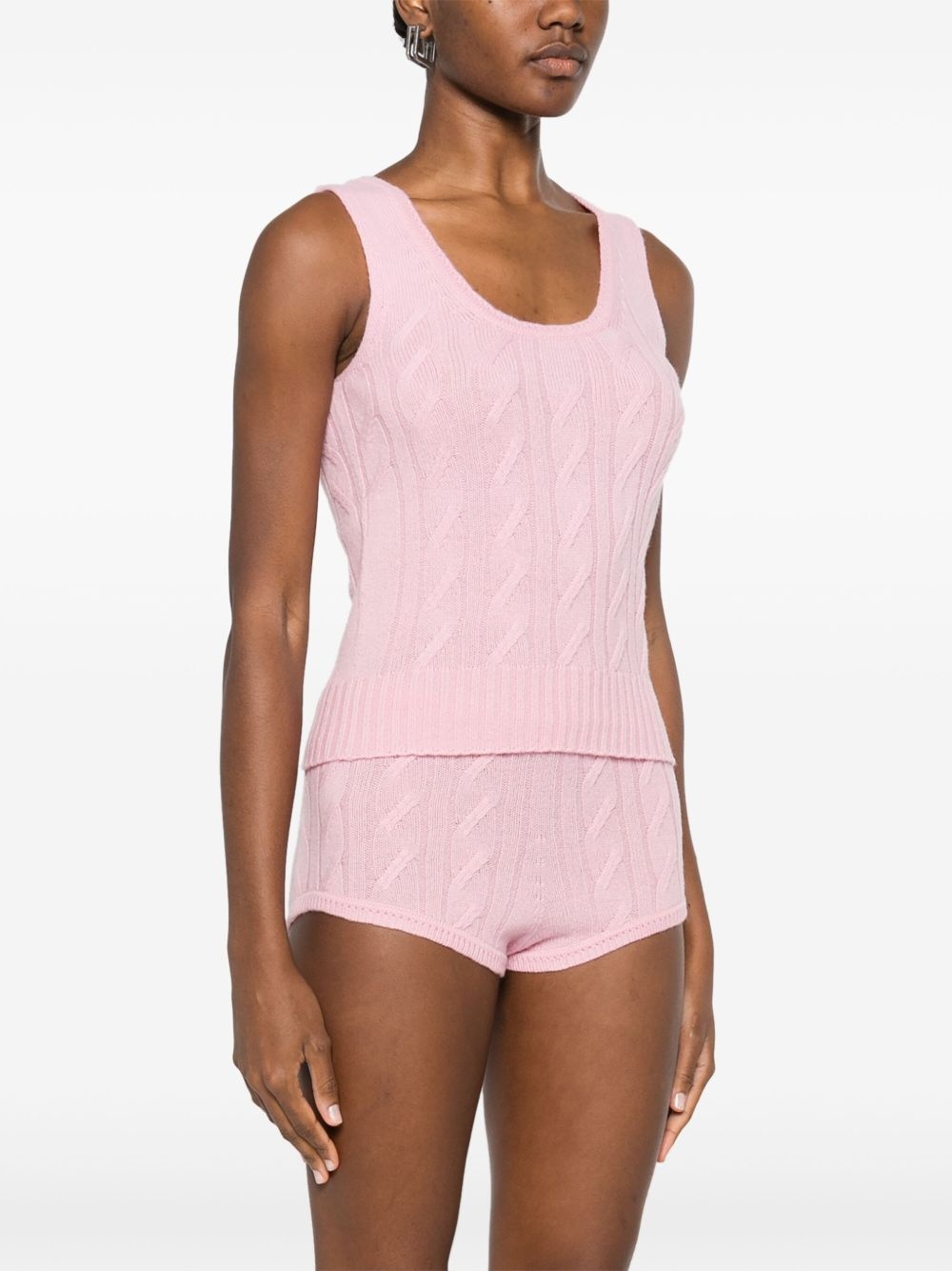 cable-knit tank top - 3