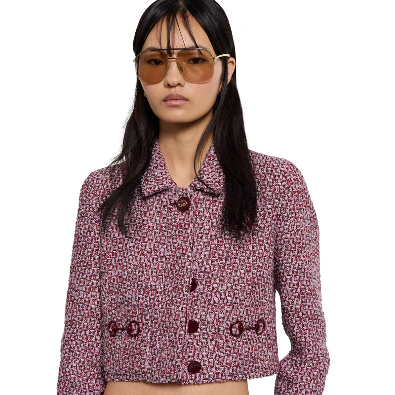 Tweed jacket with Horsebit detail 3
