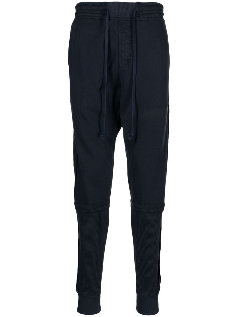 stretch-cotton drawstring-waistband track pants 1