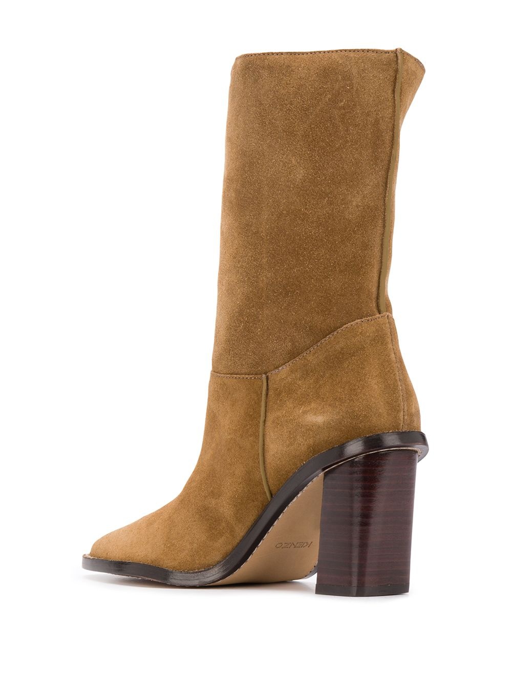 shearling pointed-toe boots - 3