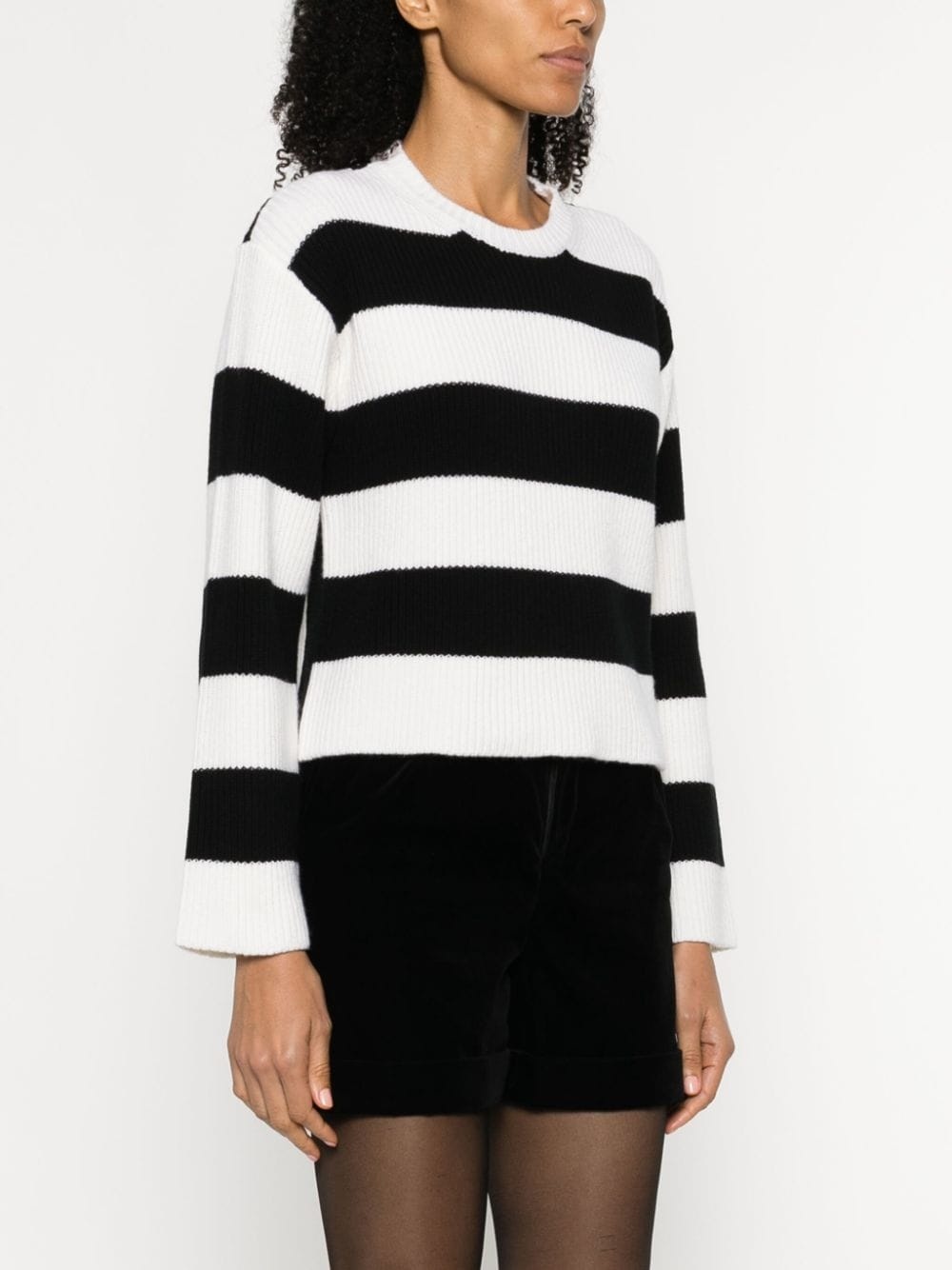 striped virgin wool jumper - 3