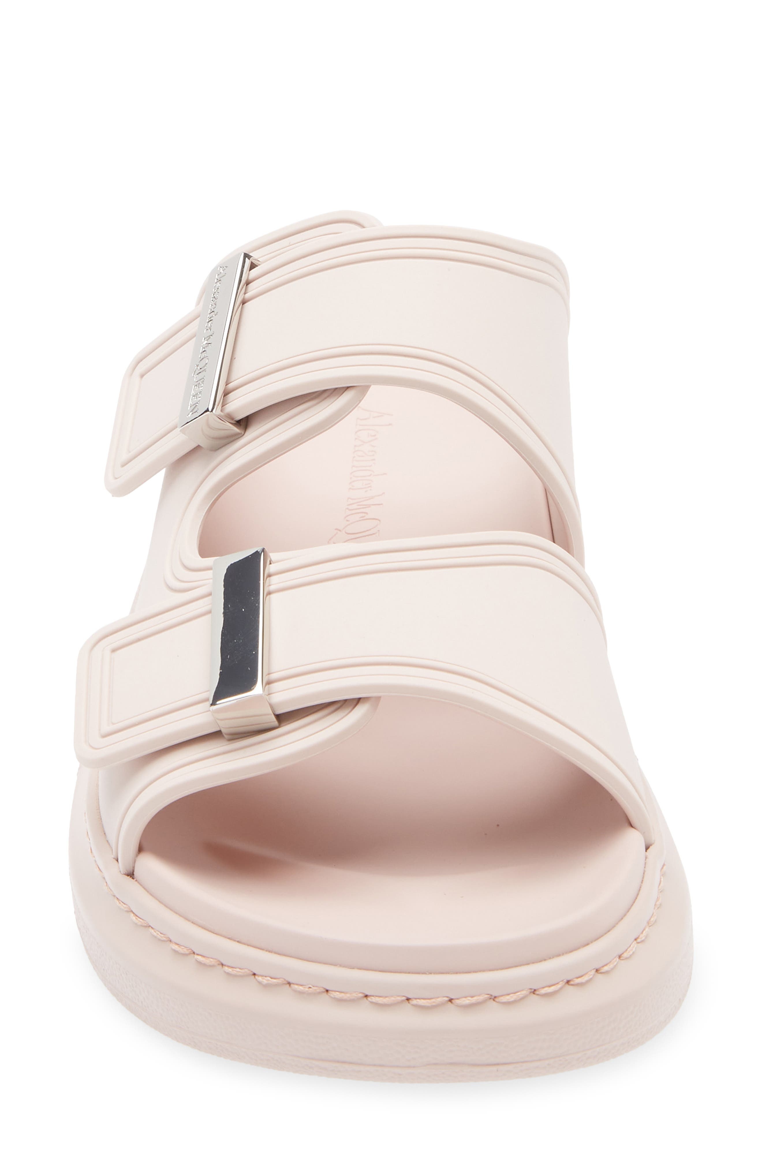 McQueen Hybrid Slide Sandal in Tea Rose/Silver at Nordstrom - 4