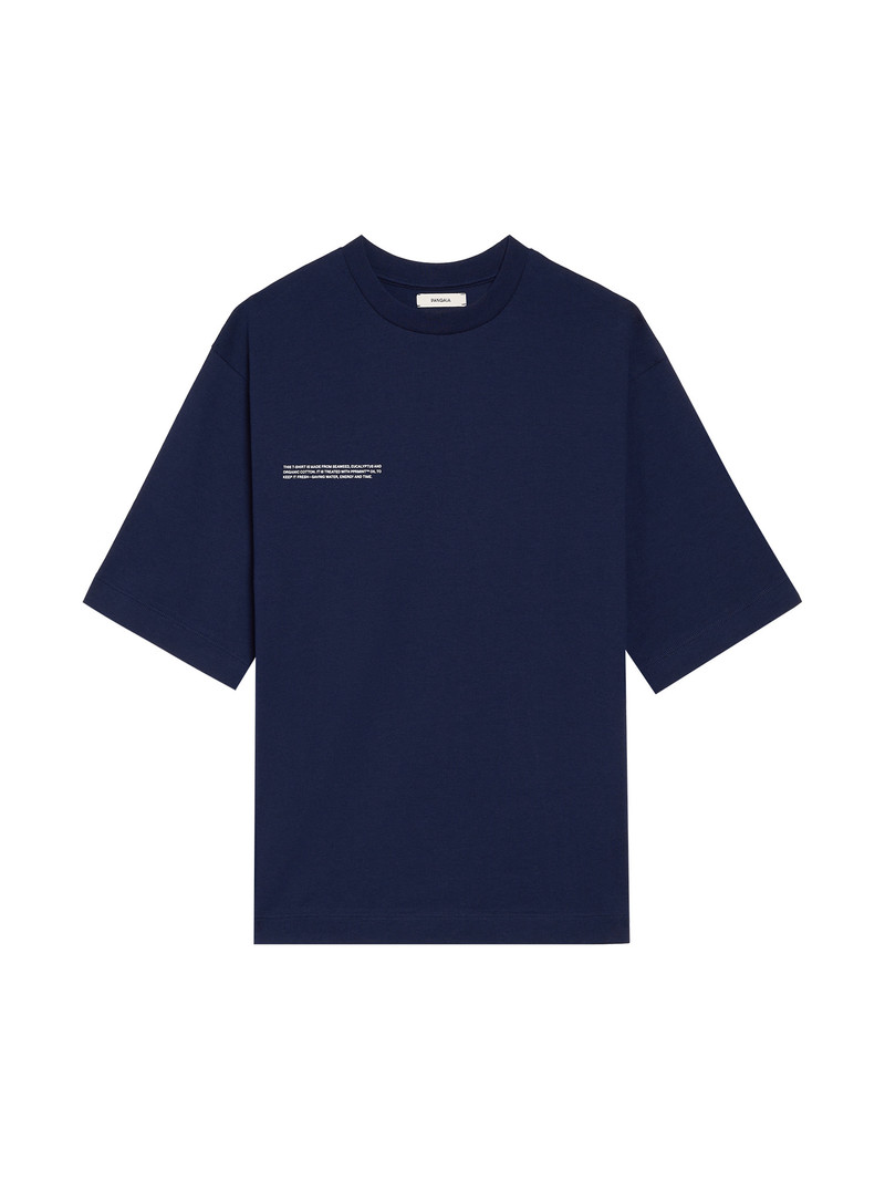 Mens Relaxed Fit Cotton T-shirt with C-FIBER™ - Navy Blue 1