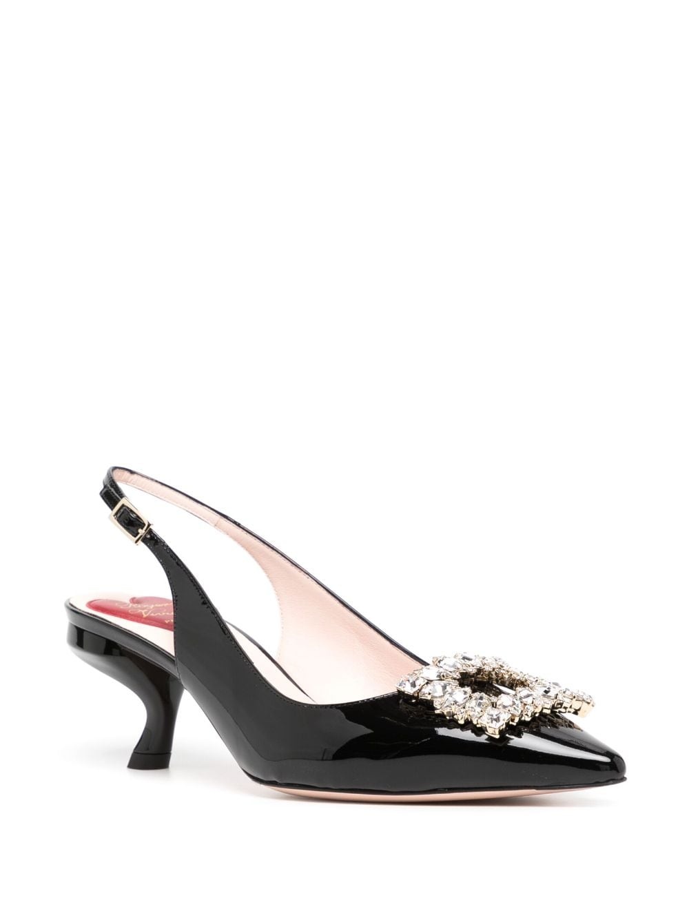 Virgule Strass crystal-buckle pumps - 2