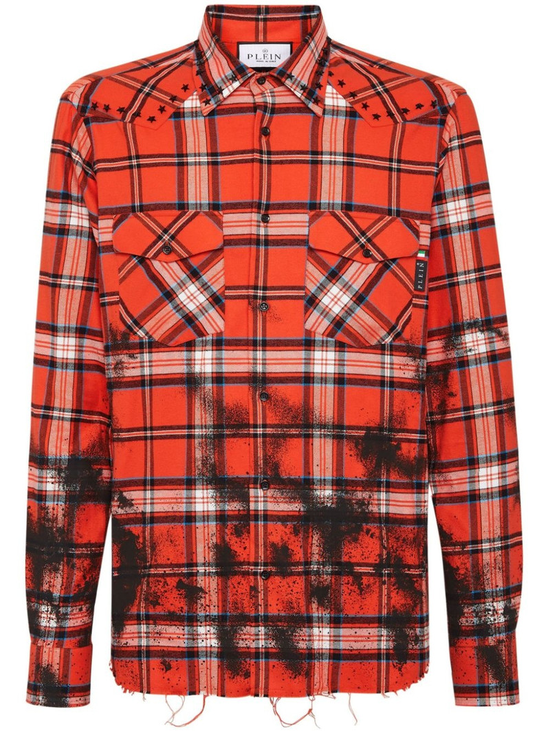 Gothic Plein tartan-print shirt 1