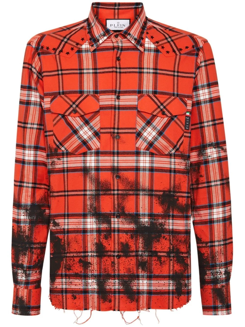 Gothic Plein tartan-print shirt - 1