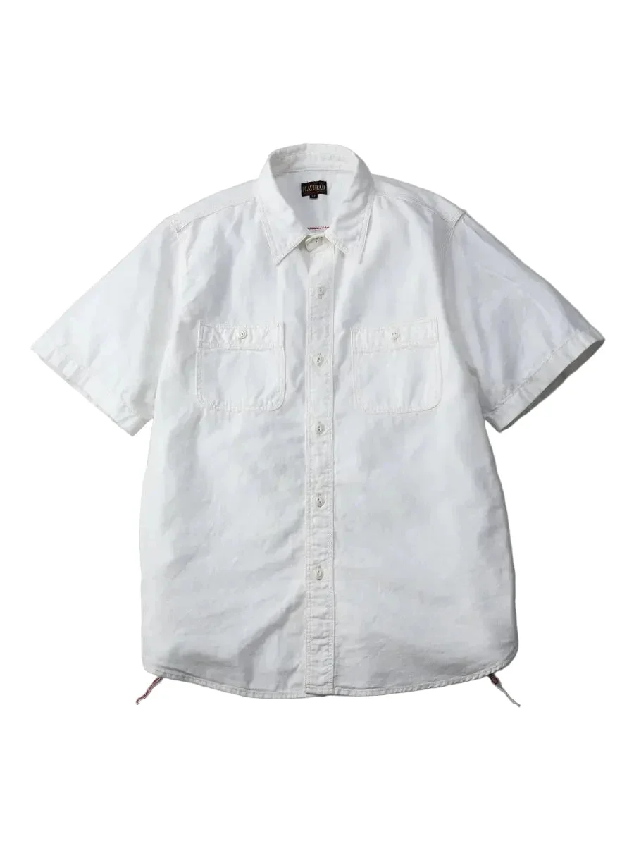FN-SCK-010S 5oz S/S Chambray Work Shirt White - 1