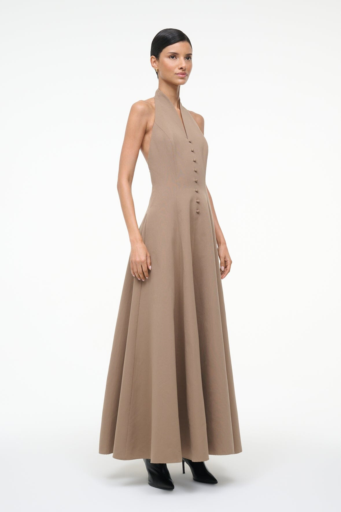 STAUD STELLA DRESS TAUPE - 7